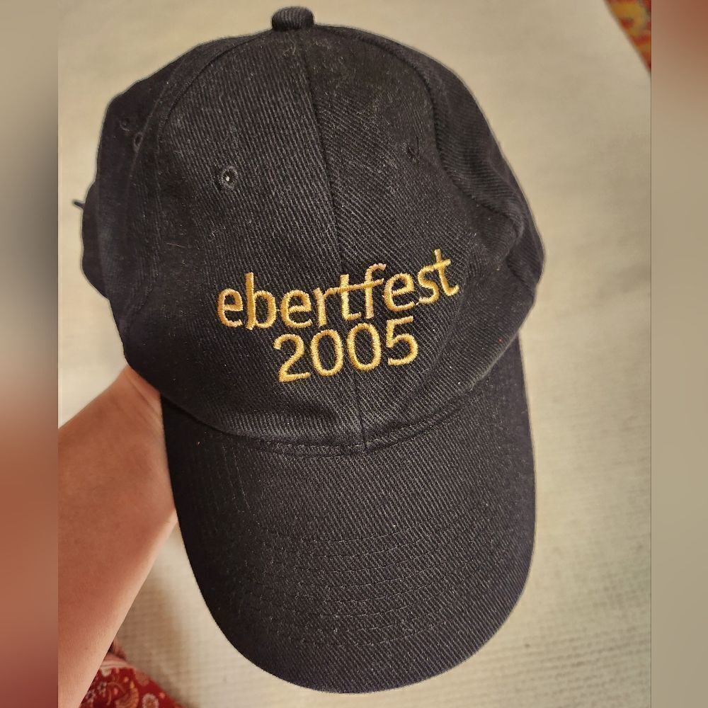Rare 2005 Ebertfest film festival dark charcoal/black baseball cap hat.